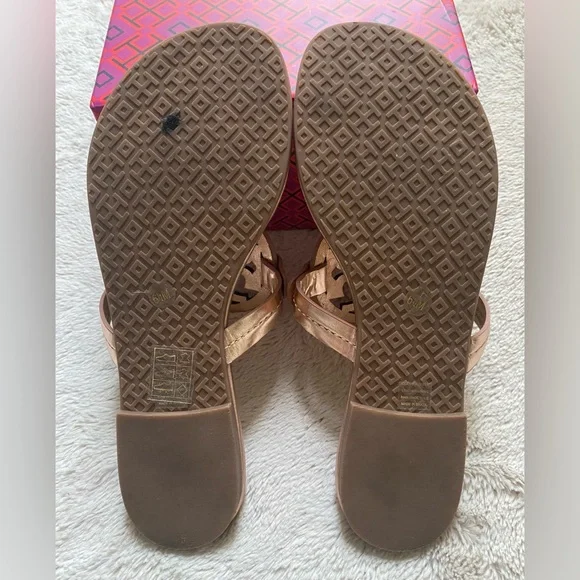 Tory Burch Miller Sandal Rose Gold RARE! 💎 - Picture 5 of 7
